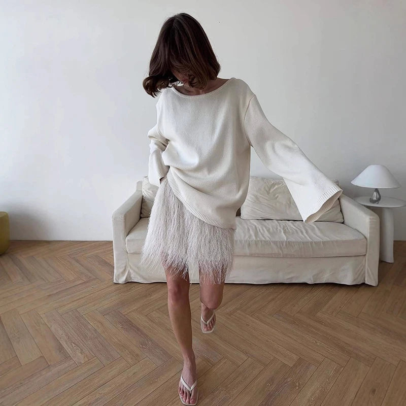 MIRRACH DESIGN 
WOMEN'S KNITTED SWEATER