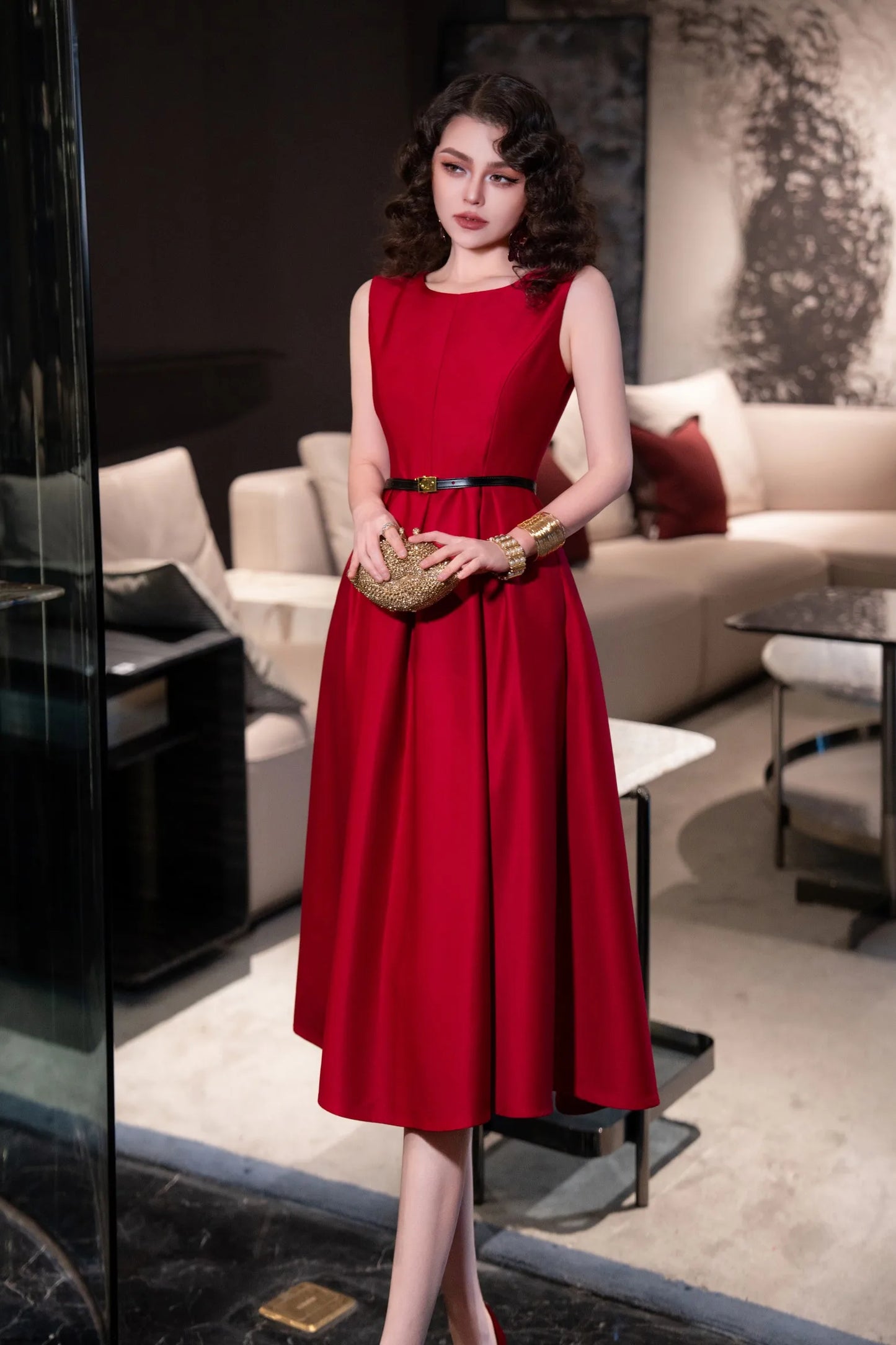 MIRRACH DESIGN MIDI DRESS