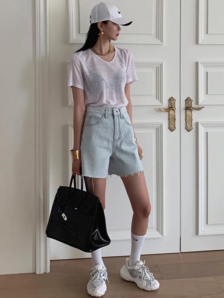 MIRRACH DESIGN DENIM SHORTS