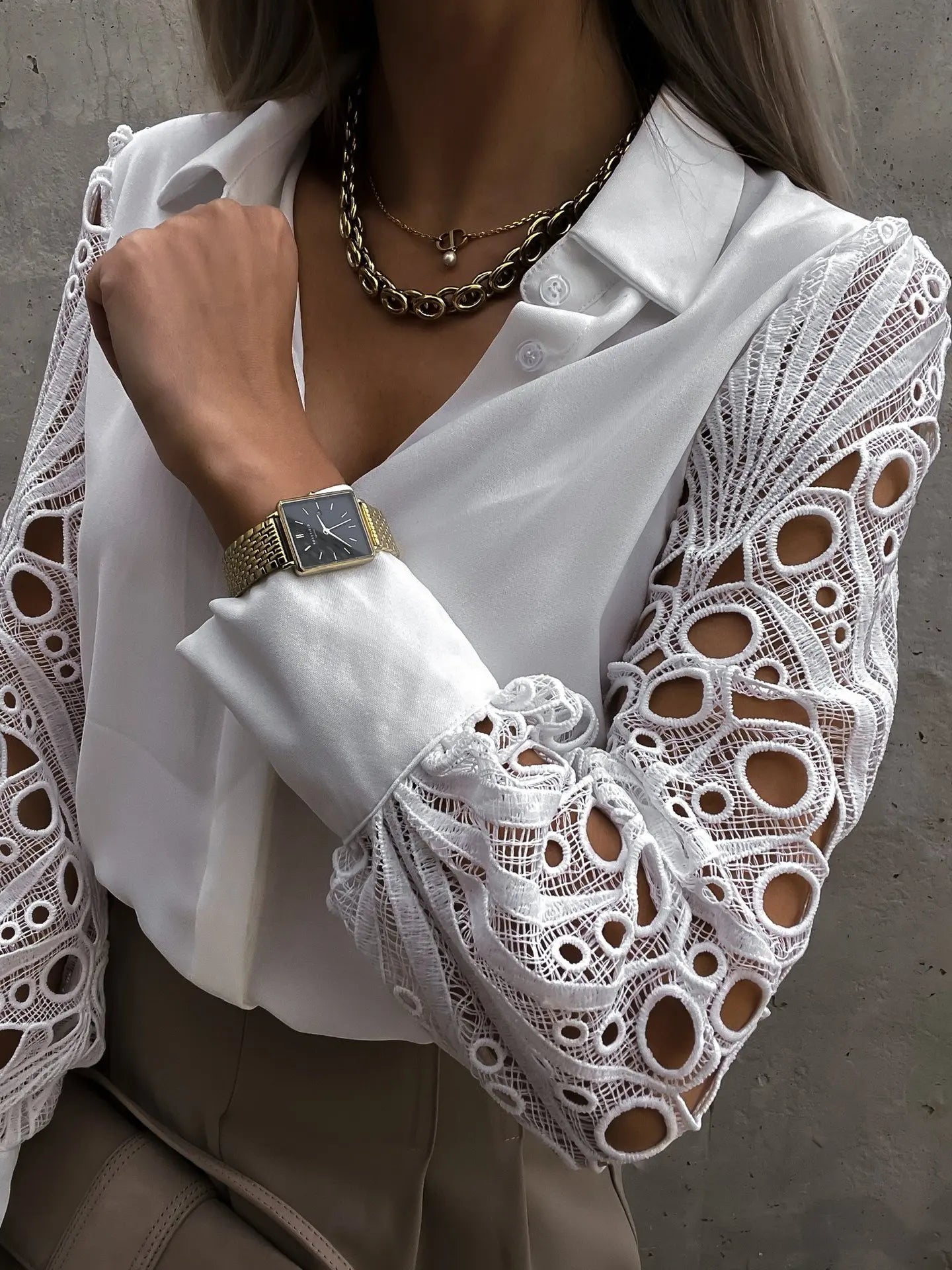 MIRRACH DESIGN LACE SHIRT