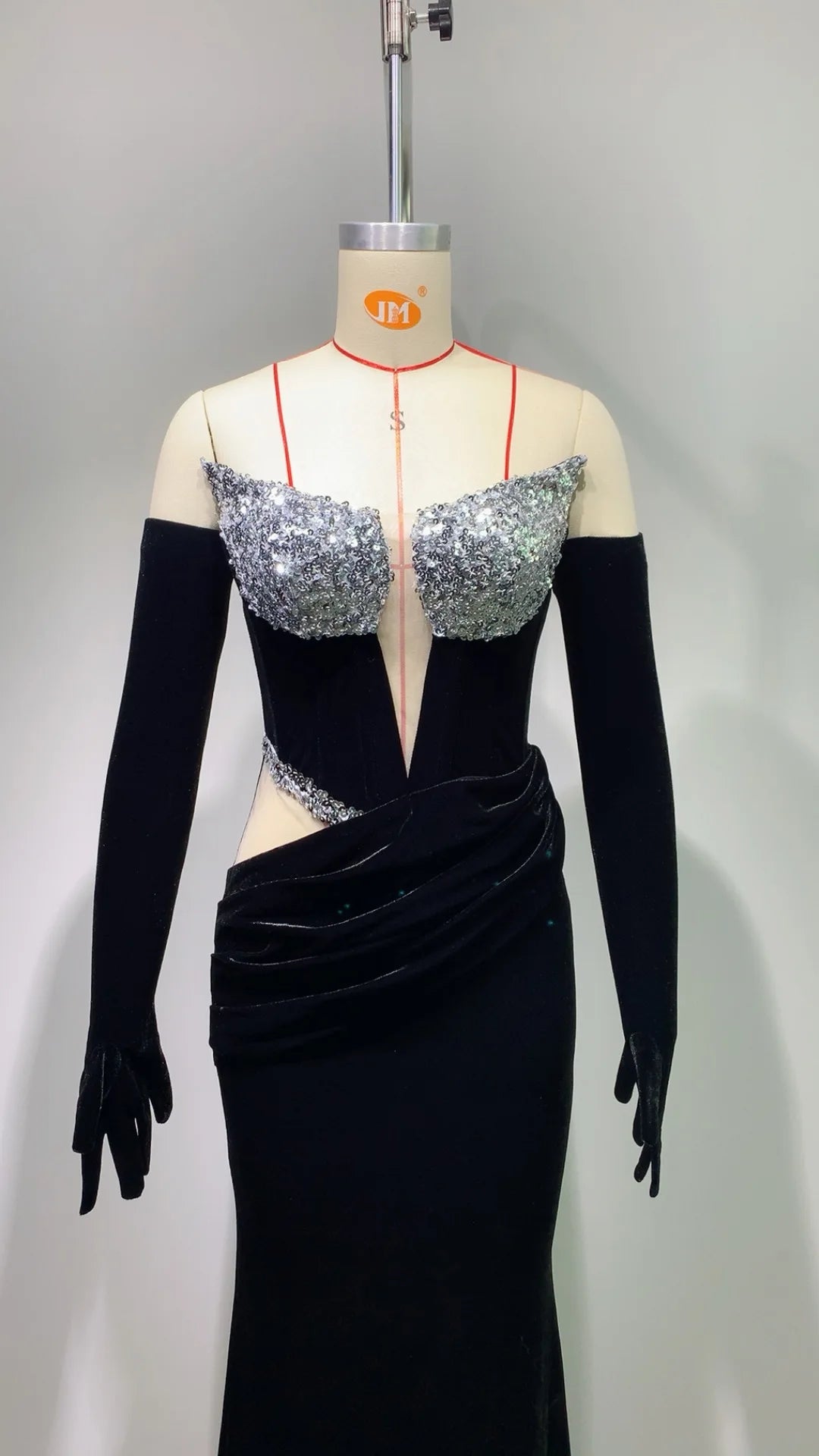Women's Long Dress with Sequins