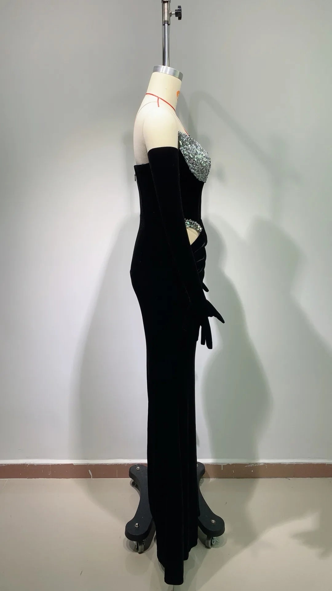 Women's Long Dress with Sequins
