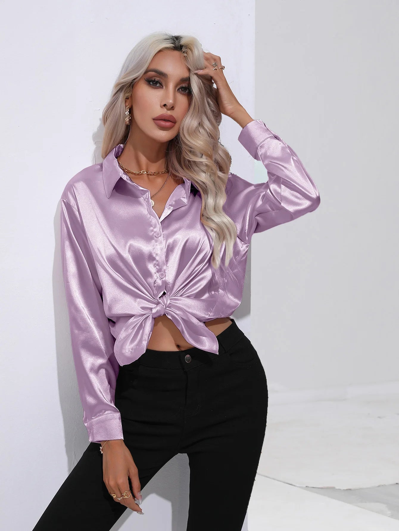 MIRRAH DESIGN
WOMEN'S SATIN SHIRT