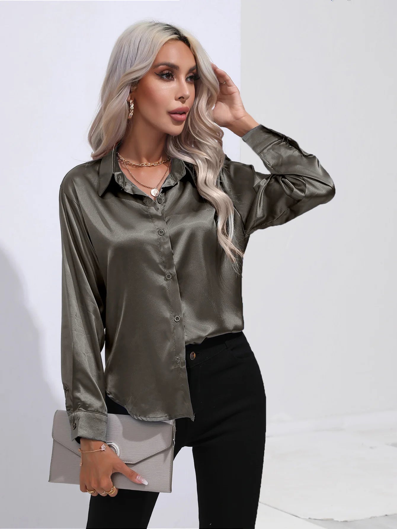 MIRRAH DESIGN
WOMEN'S SATIN SHIRT