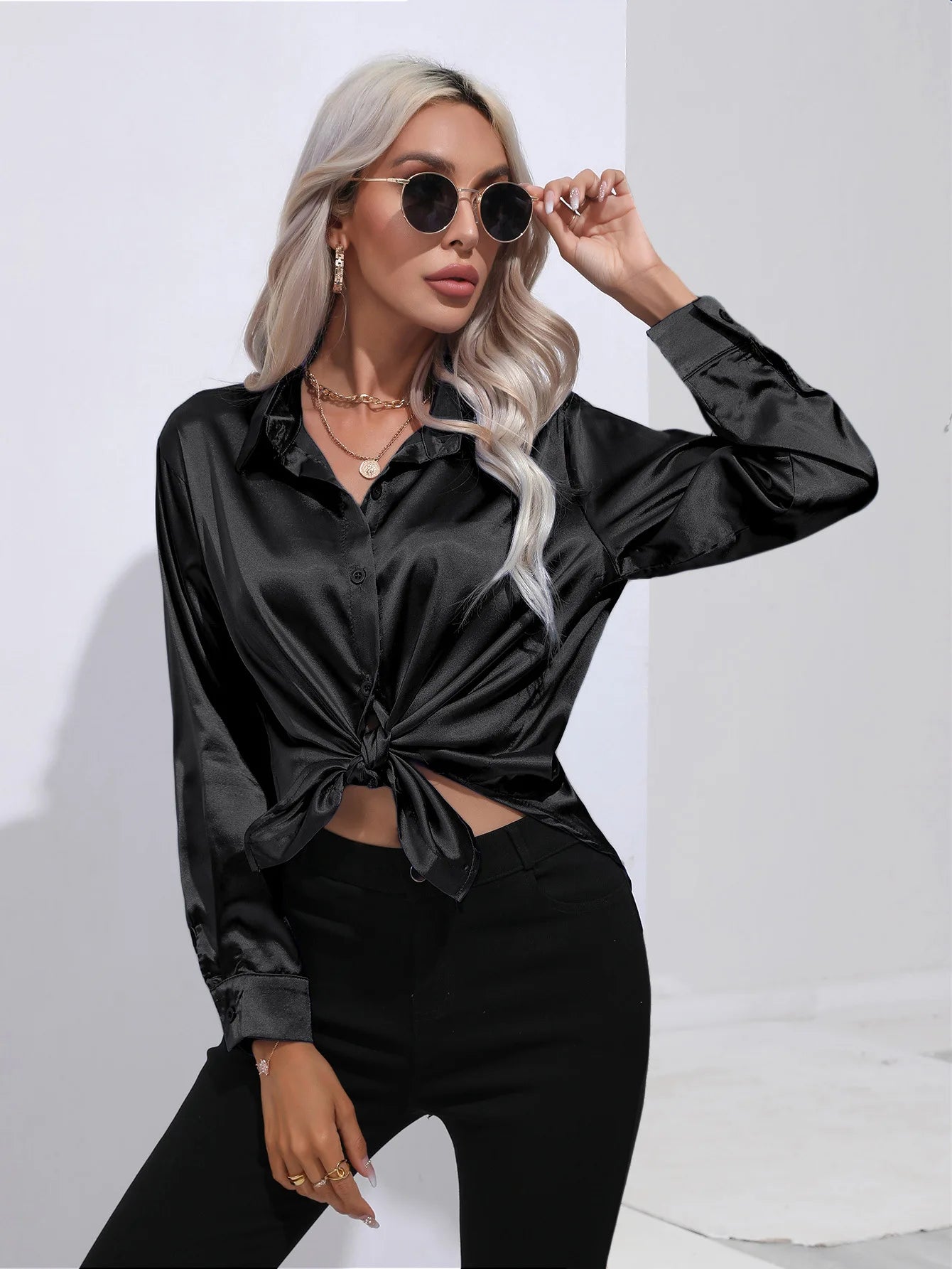 MIRRAH DESIGN
WOMEN'S SATIN SHIRT