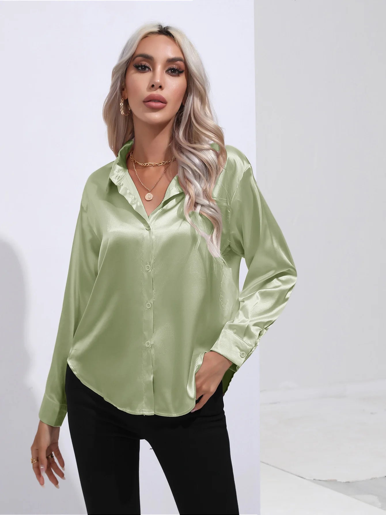 MIRRAH DESIGN
WOMEN'S SATIN SHIRT