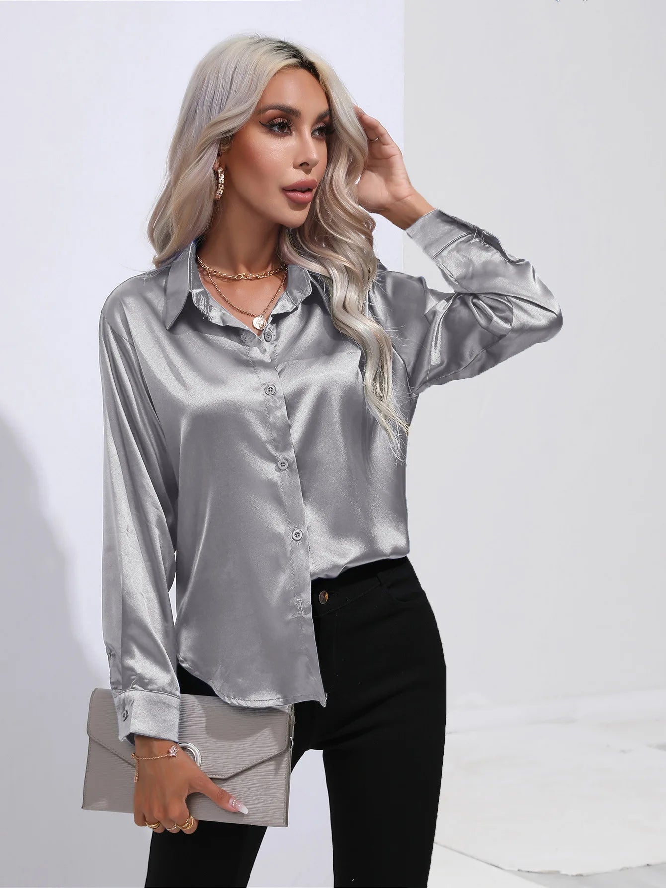 MIRRAH DESIGN
WOMEN'S SATIN SHIRT