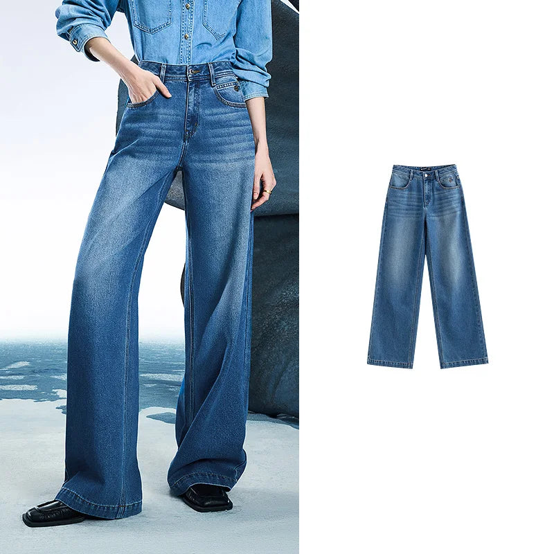 Straight Wide Leg Jeans