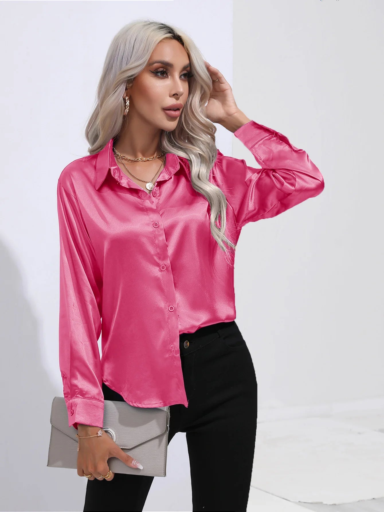 MIRRAH DESIGN
WOMEN'S SATIN SHIRT