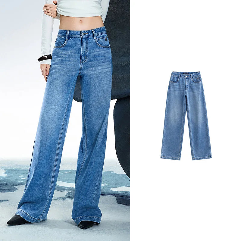 Straight Wide Leg Jeans