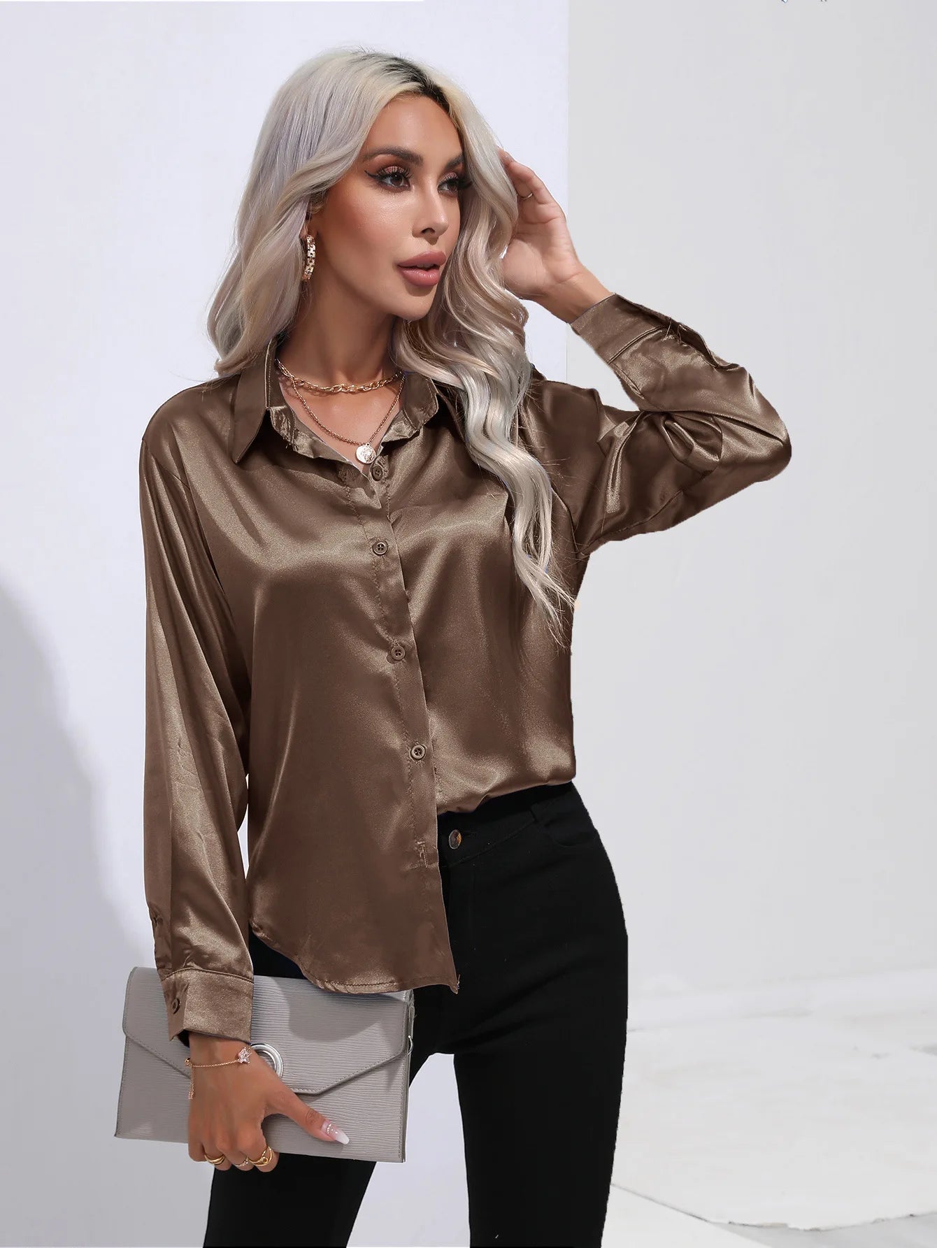 MIRRAH DESIGN
WOMEN'S SATIN SHIRT