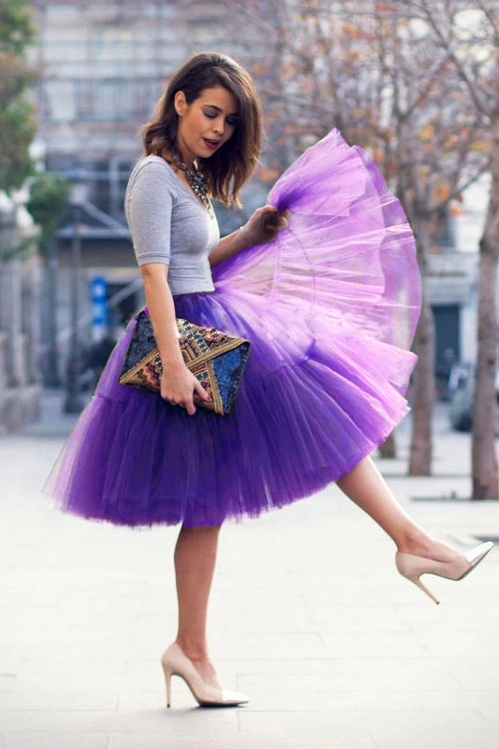 Women's mid-length tutu skirt