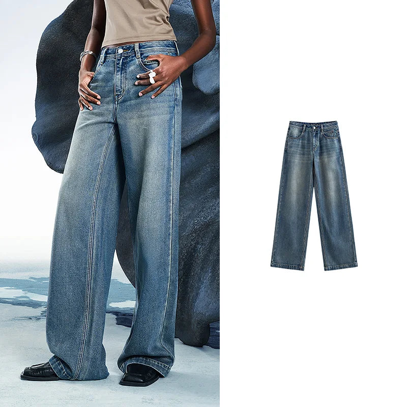 Straight Wide Leg Jeans