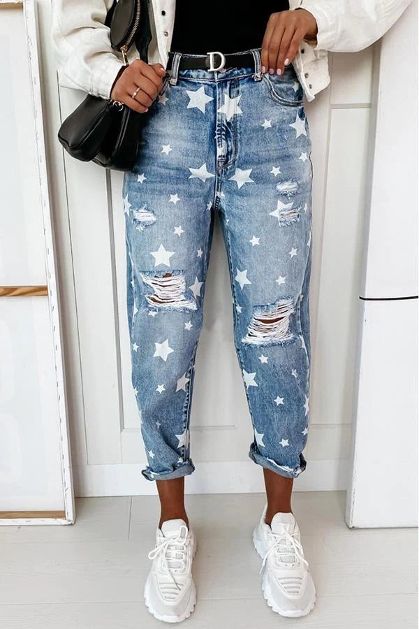 NIKA Distressed Relaxed Jean
