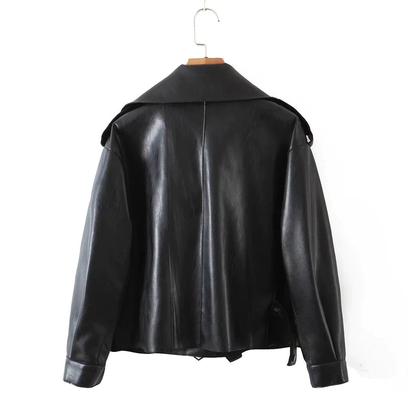 THAIA FAUX LEATHER JACKET