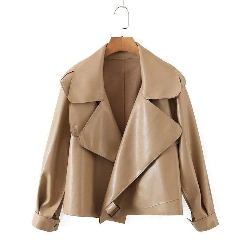 THAIA FAUX LEATHER JACKET
