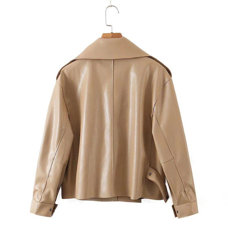 THAIA FAUX LEATHER JACKET