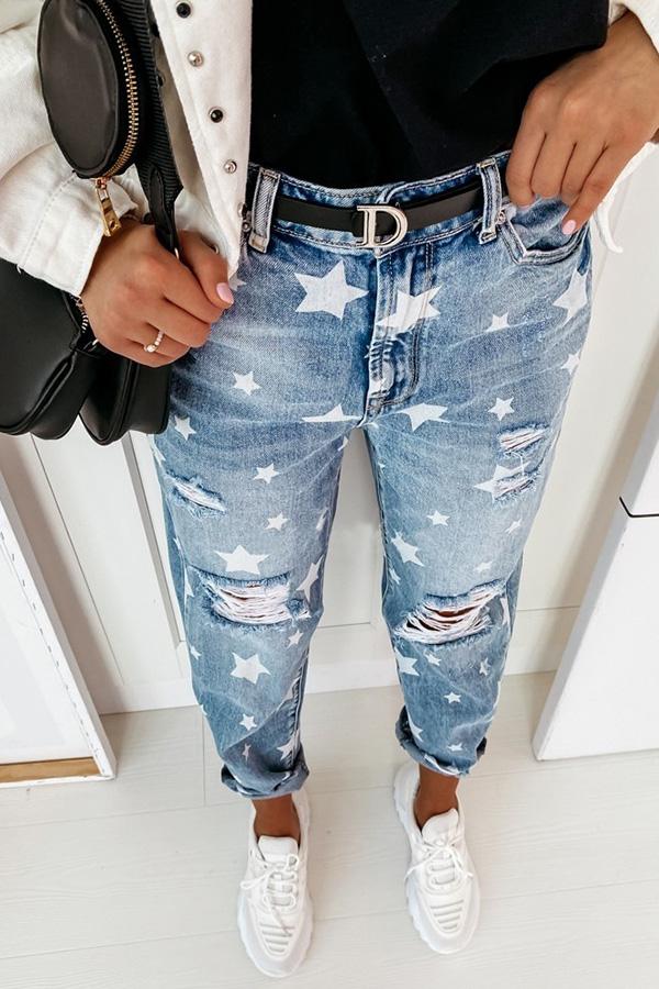 NIKA Distressed Relaxed Jean